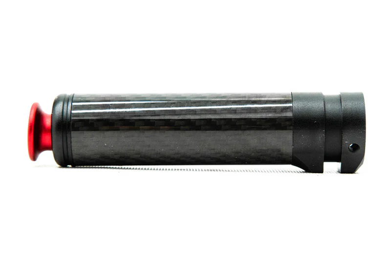 OLM Satin Series Carbon Ebrake Handle w/Button (Black w/Red Button) - 2015+ WRX & STI / 2013+ FR-S/BRZ/86 / 2014-2018 Forester / 2013-2017 Crosstrek - Image 3